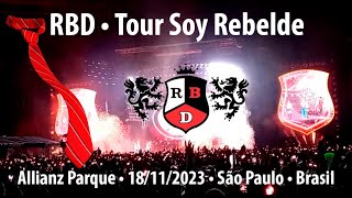 RBD Soy Rebelde Tour • São Paulo • Brasil • 18112023 • Allianz Parque Show completo  sem Anahí [upl. by Anaes]