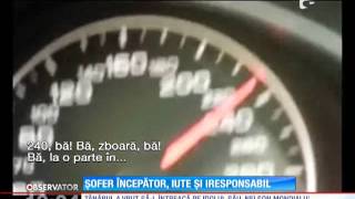 Un tânăr din Cluj sa filmat în timp ce gonea cu 240 kmh pe autostradă [upl. by Herzog]