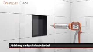 Wandnische Einbau im Badezimmer Trockenbau  Container CBOX Deutsch [upl. by Nairadal]