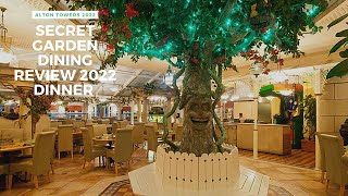 ALTON TOWERS SECRET GARDEN DINING REVIEW  DINNER 2022 [upl. by Esoj619]