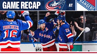 GAME HIGHLIGHTS New York Rangers vs Columbus Blue Jackets 22824 [upl. by Meehaf116]