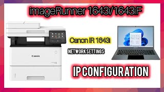 How to IP configration in canon iR1643i ॥ IP configuration canon IR1643i। [upl. by Vikky]