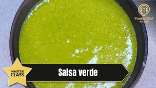 Explora la fácil receta para cocinar una salsa verde  MasterChef Celebrity [upl. by Erkan451]