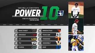 College baseball rankings Wake Forest Arkansas lead a close race in Power 10 [upl. by Hoagland85]