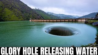 Another California Reservoir Reaches Full Capacity  Glory Hole Releasing Water [upl. by Antony]