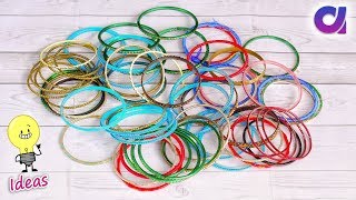 How to reuse old bangles at home  Best out of waste  Artkala 457 [upl. by Cass20]