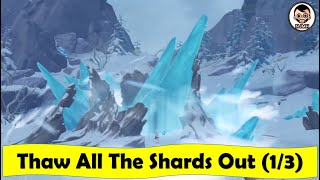 Thaw all the Shards Out Quest 23 Entombed CityOutskirts Dragonspine Genshin Impact 12 Guide [upl. by Mihsah]