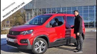 Peugeot Rifter Allure GTLine PureTech 110 2019 Fahrbericht Test Review [upl. by Azilef14]