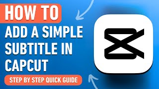 How to add a simple Subtitle in Capcut PC amp Mac 2024 Easy Tutorial [upl. by Myrah881]