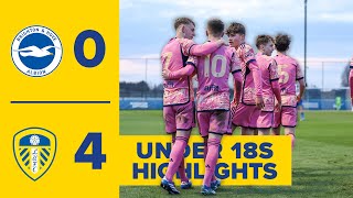 Highlights Brighton and Hove Albion U18 04 Leeds United U18  FA Youth Cup [upl. by Noyahs238]