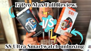 S8 Ultra Smart Watch Unboxing And Review  i8 pro max full review  S8 Ultra Smart Watch Review Hind [upl. by Ayikahs]