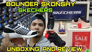 SKECHERS BOUNDER SKONCHY SHOES REVIEWS AND UNBOXING [upl. by Xino]