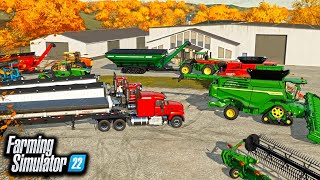 FARMING SIMULATOR 22 GIANT CORN HARVEST MULTIPLAYER CREW [upl. by Laurentium473]