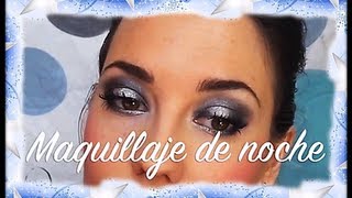 Maquillaje de ojos de noche negro y plata [upl. by Belva]