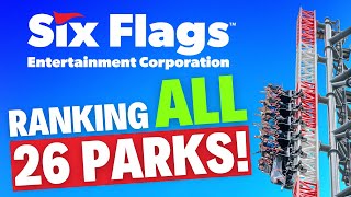 Ranking ALL 26 Six Flags Theme Parks By Their Roller Coasters [upl. by Denni]