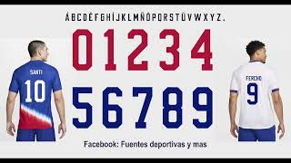 Tipografia Estados Unidos 2024 Font USA Copa América 2024 [upl. by Airolg]