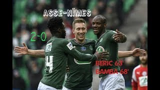 AS SaintEtienne  Nîmes Olympique 20 Les buts du match 32èmes de finale de Coupe de France [upl. by Sonitnatsnok108]