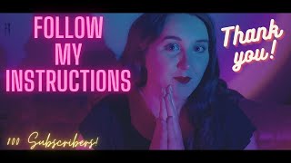 ASMR Follow My Instructions eyes open and closed 💕 800 Subscriber Viewer Request Video 💕 [upl. by Perreault793]