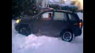 Toyota rav4 2003 AWD second generation stuck in snow [upl. by Nivrag]