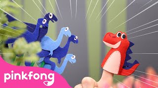 Família de Dedos dos TRex  Bebê Tubarão  Baby Shark  Pinkfong Canções para crianças [upl. by Bekki326]