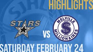 Battlefords North Stars vs Melville Millionaires Feb 24th [upl. by Haslett]