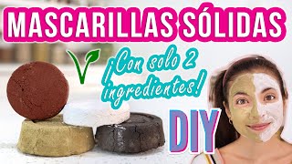 MASCARILLAS SÓLIDAS  SOLO 2 INGREDIENTES  ZERO WASTE  Mixi [upl. by Adneral]