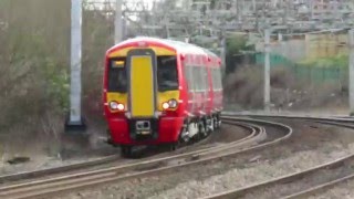 Trains at Atherstone 190216 [upl. by Aleyam]