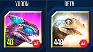 YUDON VS BETA  JURASSIC WORLD THE GAME [upl. by Hardigg4]