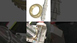 Globoid Worm Gear Drive shorts machine engineering fusion360 roboworld [upl. by Reahard813]