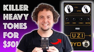 Joyo Uzi Distortion  Amazing high gain MarshallFriedman BEOD tones for under 50  Review amp Demo [upl. by Aerdnahs419]