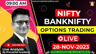 28 November Live Trading  Nifty Banknifty Live Options Trading  Nifty 50 Live nifty50 live [upl. by Edas]