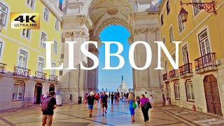 Lisbon Portugal  A Sunny 4k Walking Tour of Lisbons most popular Places [upl. by Jo Ann996]