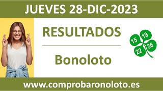 Resultado del sorteo Bonoloto del jueves 28 de diciembre de 2023 [upl. by Siraval]