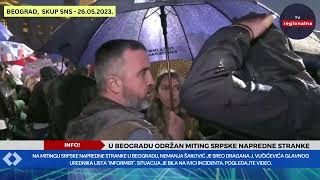 ZAMALO VELIKI INCIDENT TOKOM VUČIĆEVOG GOVORA NA MITINGU SNS U BEOGRADU [upl. by Sitruc]