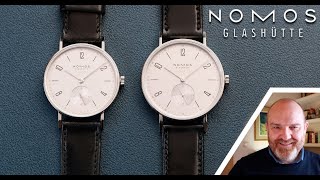 Nomos Glashütte Tangente neomatik Platinum Gray 35 y 39 mm [upl. by Hairu]