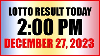 Lotto Result Today 2pm December 27 2023 Swertres Ez2 Pcso [upl. by Rector]