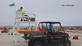 Strong rip currents at Wells Beach result in two rescues [upl. by Alenson]