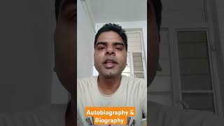 Autobiography Vs Biography englishliteratureinindia englishlanguage literaryterms [upl. by Cheslie919]