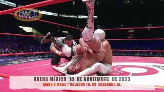 CMLL  MANO A MANO  VOLADOR JR VS SOBERANO JR ARENA MÉXICO101123 [upl. by Aerdnahs407]