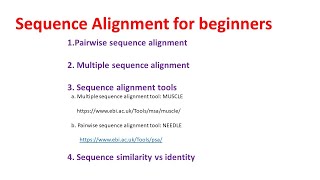 Sequence Alignment for Beginners  Pairwise vs Multiple sequence alignment  Similarity vs Identity [upl. by Belier]