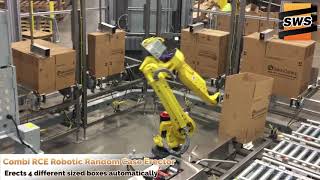 Combi RCE Robotic Random Case Erector installed by SWS Packaging [upl. by Sewel]