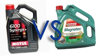 Motul 6100 Synergie 10W40 vs Castrol Magnatec 10W40 test [upl. by Ley]