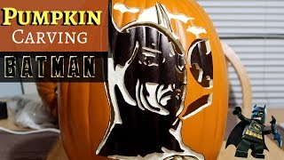 BATMAN Pumpkin Carving  TimeLapse [upl. by Hsetirp]