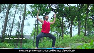 Chandra Namaskar by Sudhanshu Gour WIth Asanas Name and Benefits  S3FYOGA [upl. by Enovaj613]