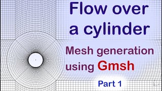 Flow over a cylinder  Mesh generation using Gmsh [upl. by Clarisse946]