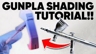 How to Shade GUNPLA using an Airbrush  PreShading Highlights Post Shading and A SECRET HACK [upl. by Ecadnak]