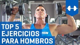 Top 5 Mejores Ejercicios Para Hombros con Mancuernas  Rutina para Deltoides [upl. by Llabmik]