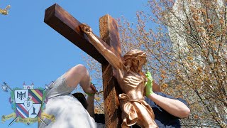 Standing Outdoor Crucifix  Construction amp Installation [upl. by Faso]