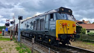 50008 Thunderer 2 ToneThrashClag  4TC Rumble Away From Sheringham West LC 08062024 [upl. by Tnecniv]