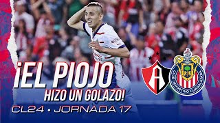 ¡GOLAZOO ¡Qué joya del ‘Piojo’ Alvarado  ClásicoTapatío Atlas vs Chivas  J17 Clausura 2024 [upl. by Rudwik]